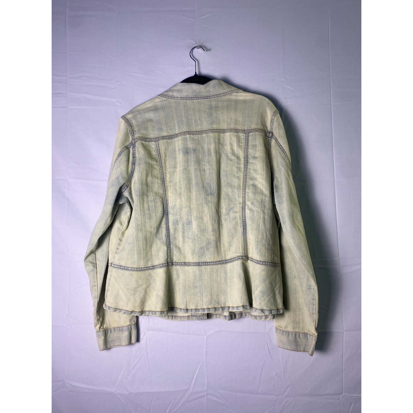 Y2K Venezia Button Up Acid Wash Jacket Chest Pockets Women's Size 14/16