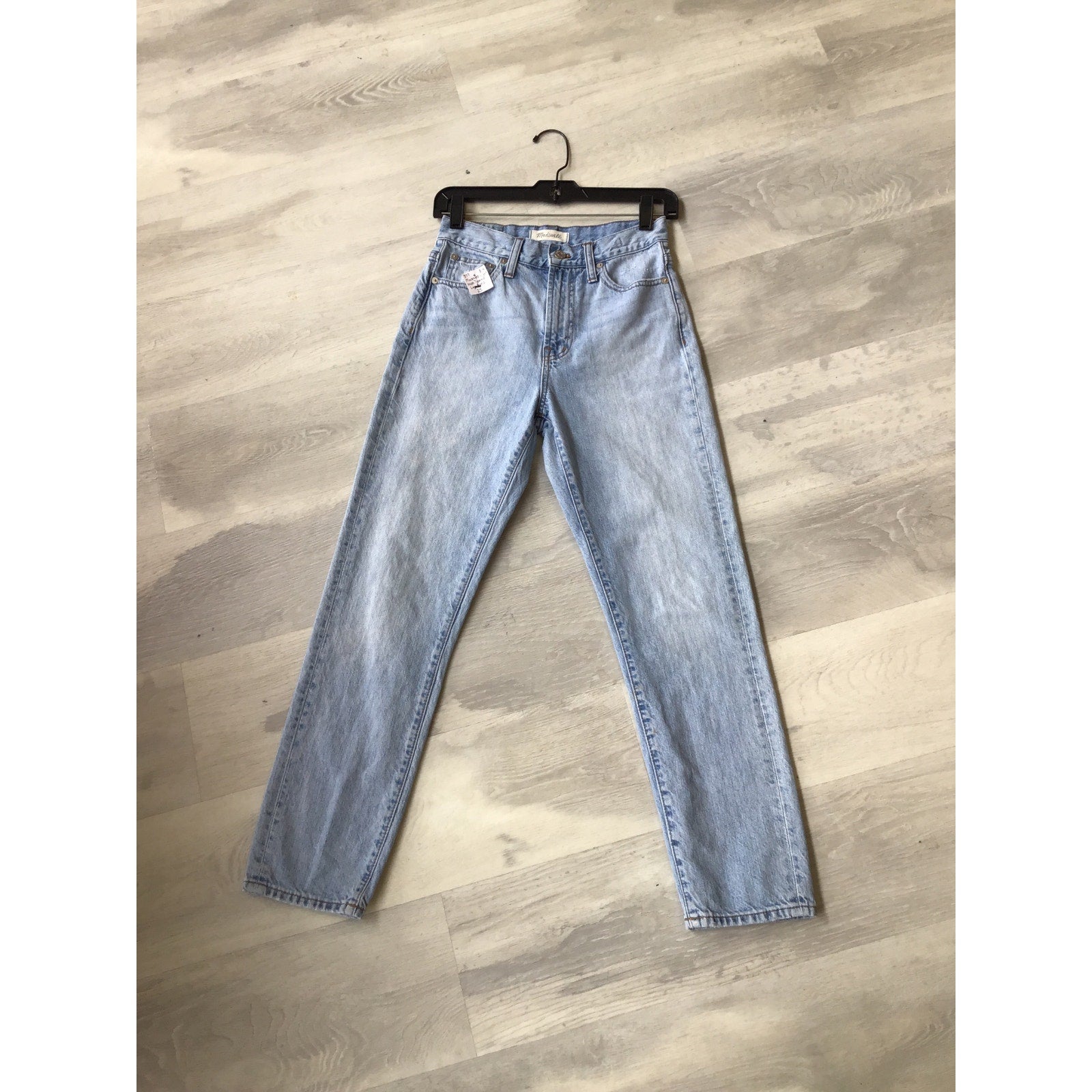 Madewell Light Wash Tapered Leg Jeans Blue Denim Pockets Women's Size 25