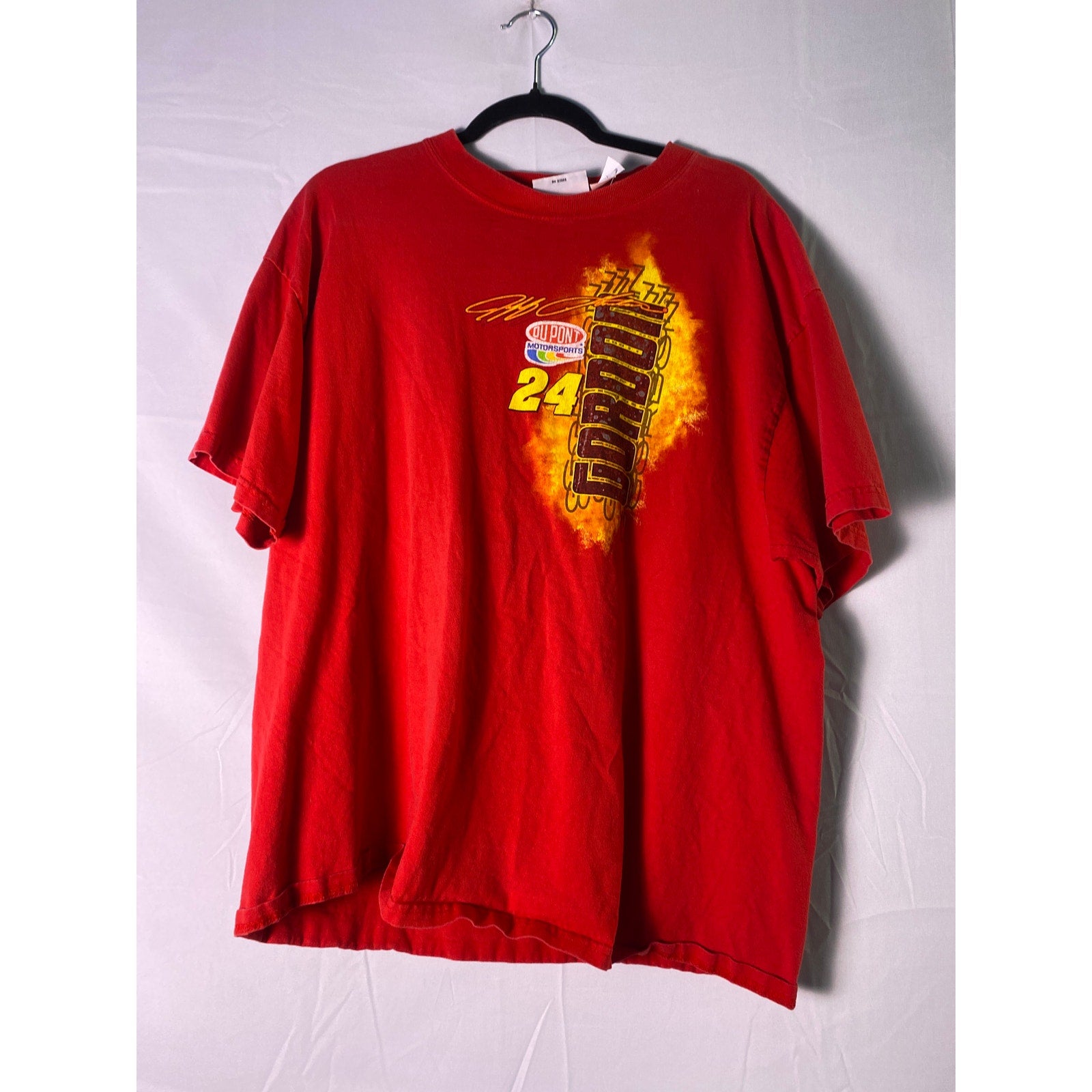 Chase Authentics Red Jeff Gordon #24 Explosive Graphic Print DU PONT Shirt XL