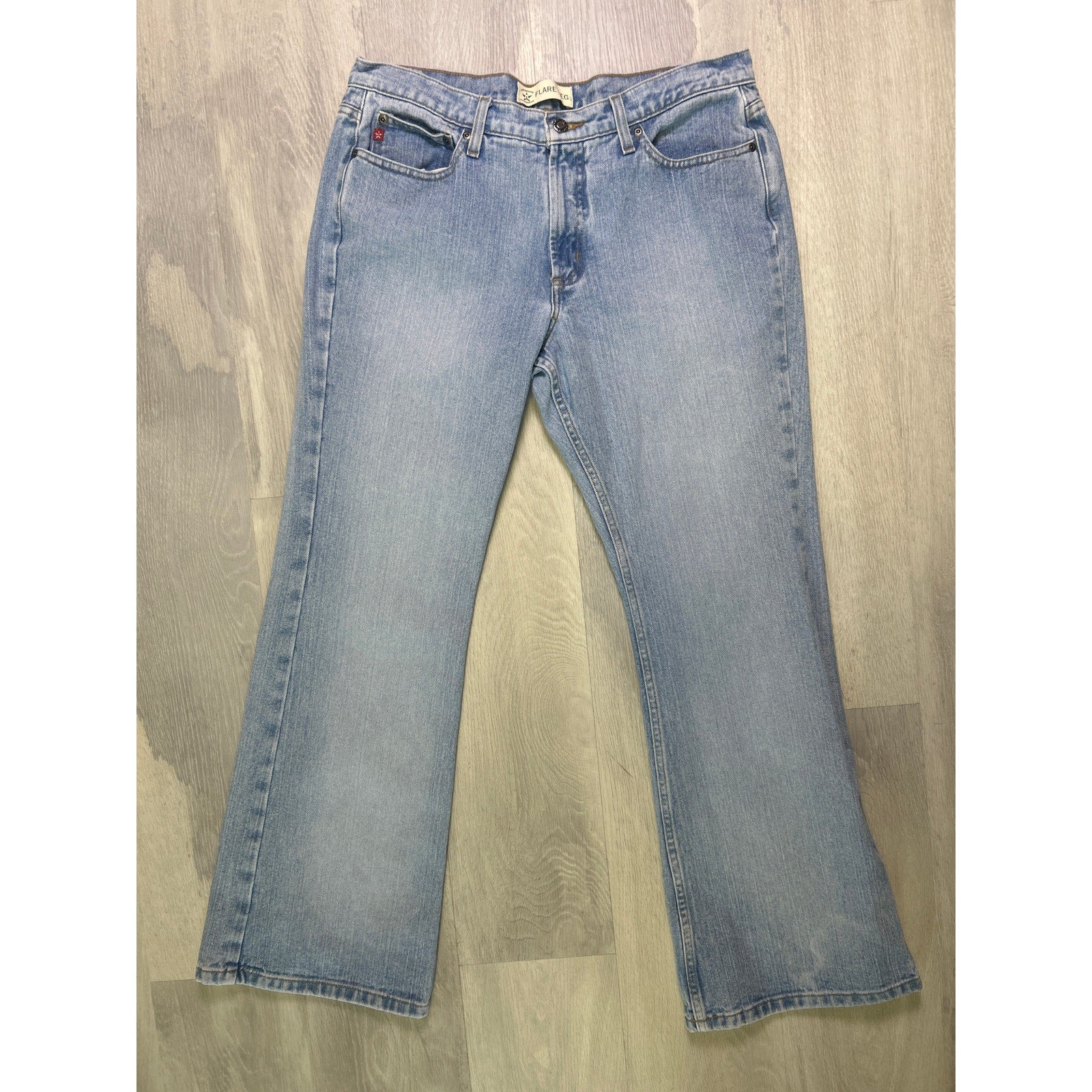 Arizona Jean Company Flares Leg Light Wash 5-Pockets Women's Junior Size 13