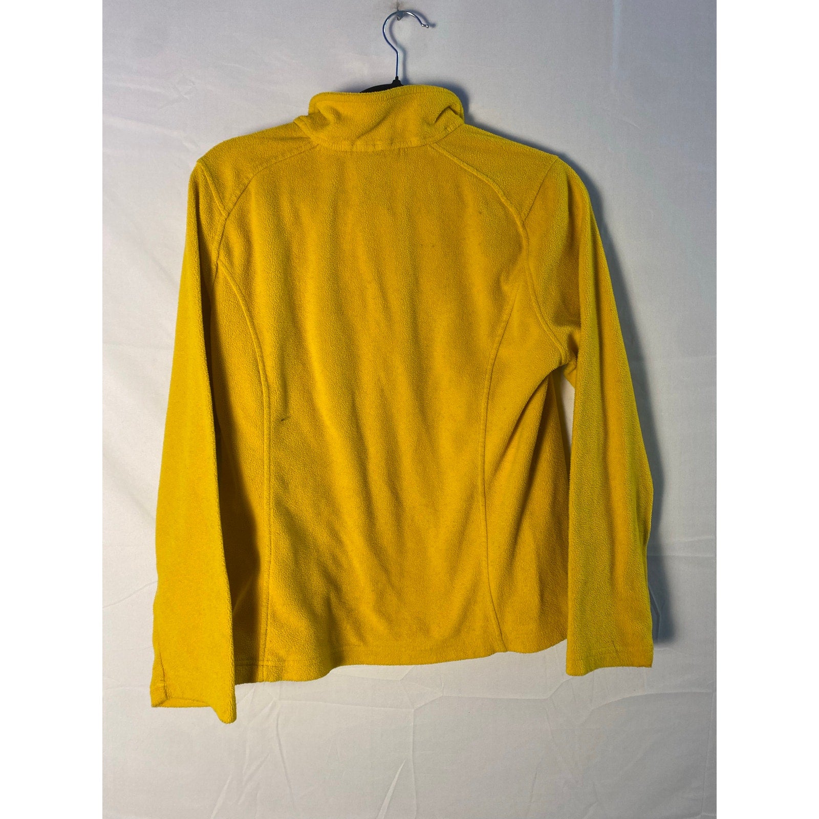 Lands End Yellow Quarter Zip Pullover Sweater Jacket Women's Small Great Layer