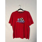 Vintage Red Fubu Racing Team Tee #5 Embroidered Shirt Men's Size Large