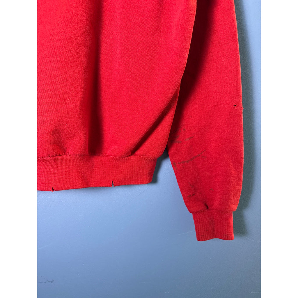 IU INDIANA Embroidered Red Pullover Hoodie Sweatshirt Men's Size Large