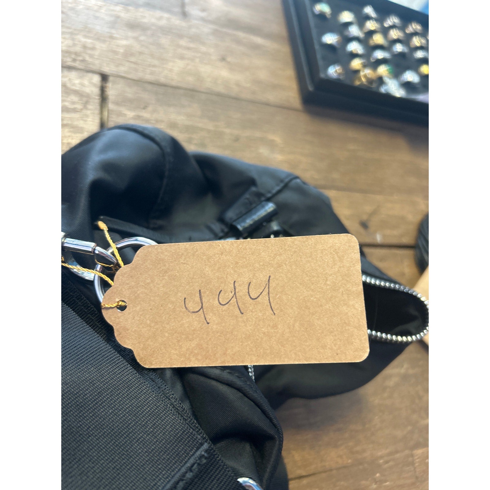 Steve Madden Black Studded Strap Shoulder Bag Multi Pockets