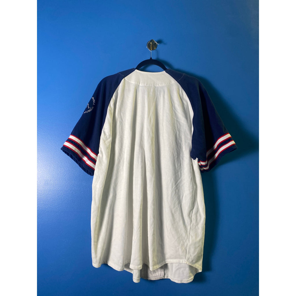 Vintage Music Museum Retro USA Rock Roll Hall of Fame Baseball Jersey Men XL