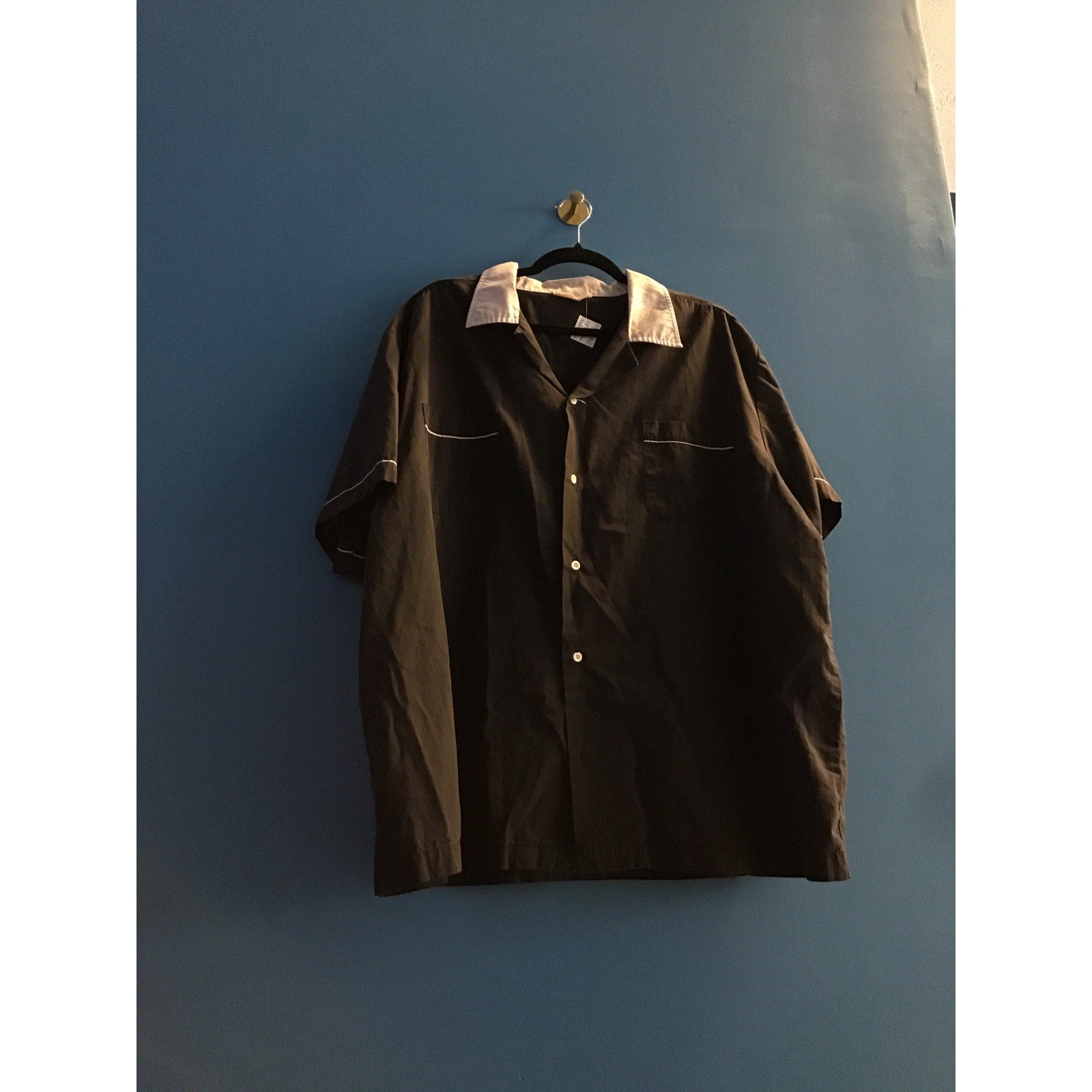 Sopranos Promo Button Up Short Sleeve Bowling Shirt Black White Men's Size 2XL