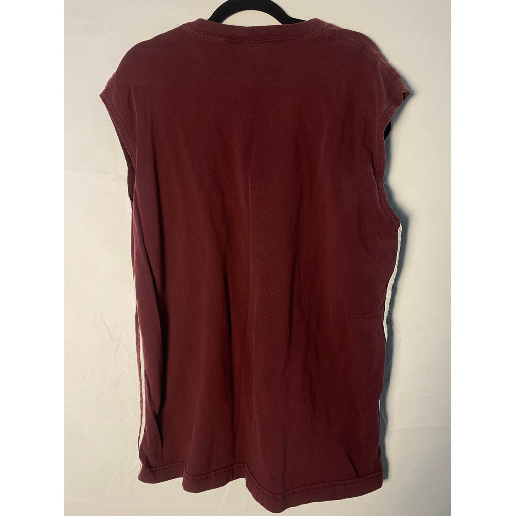 Burgundy Liberty Choppers Biker Sleeveless Maroon Tee Men's Size Large
