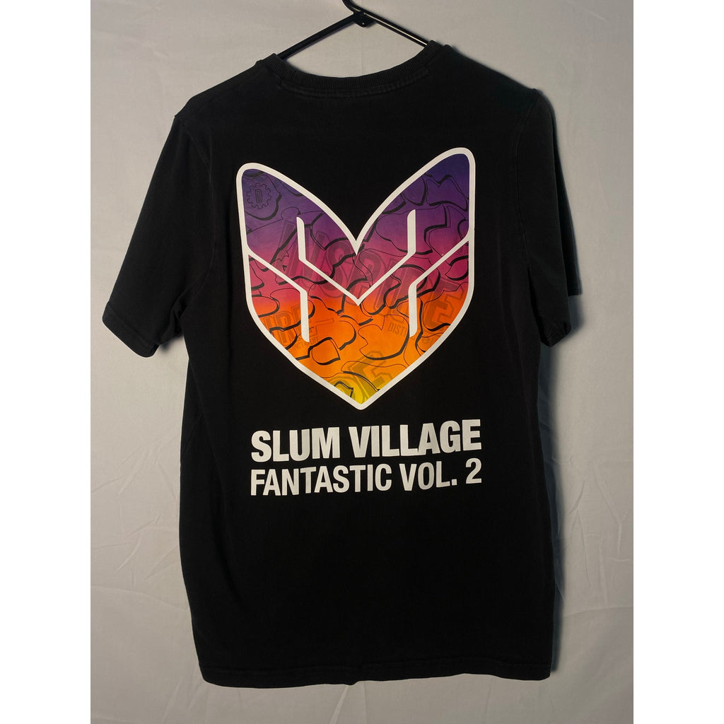 Puma X J Dilla Slum Village Vinyl SS Tee Graphic Print Black Shirt Men's Medium