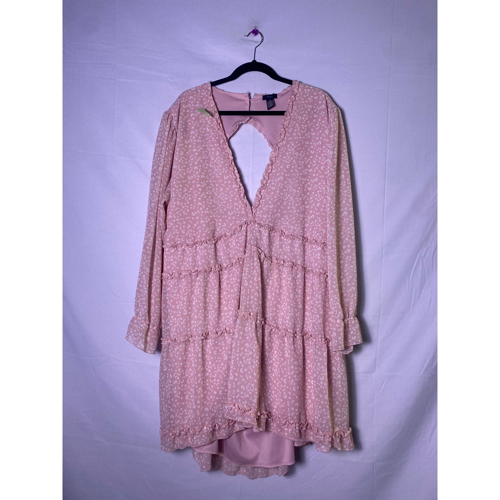 Rue21 Pink Printed Ruffle Babydoll Dress