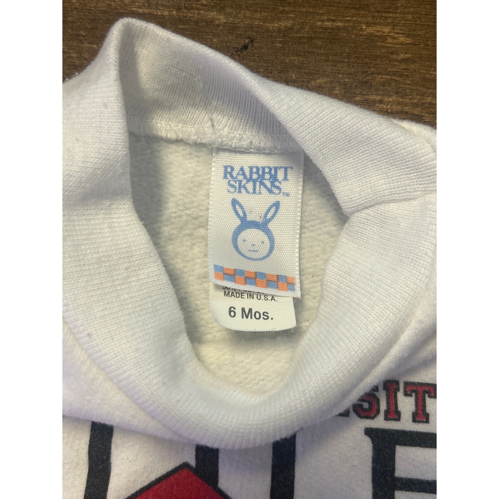 Rabbit Skins Indiana University Little Dribblers Club White Sweatshirt 6 Months