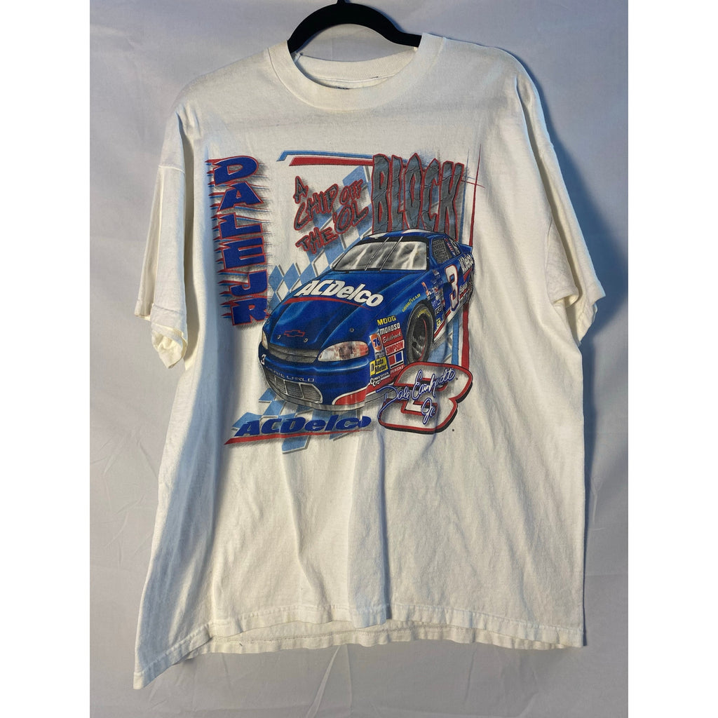 Competitors View Dale Earnhardt JR NASCAR Racing White Graphic Shirt Men's XL