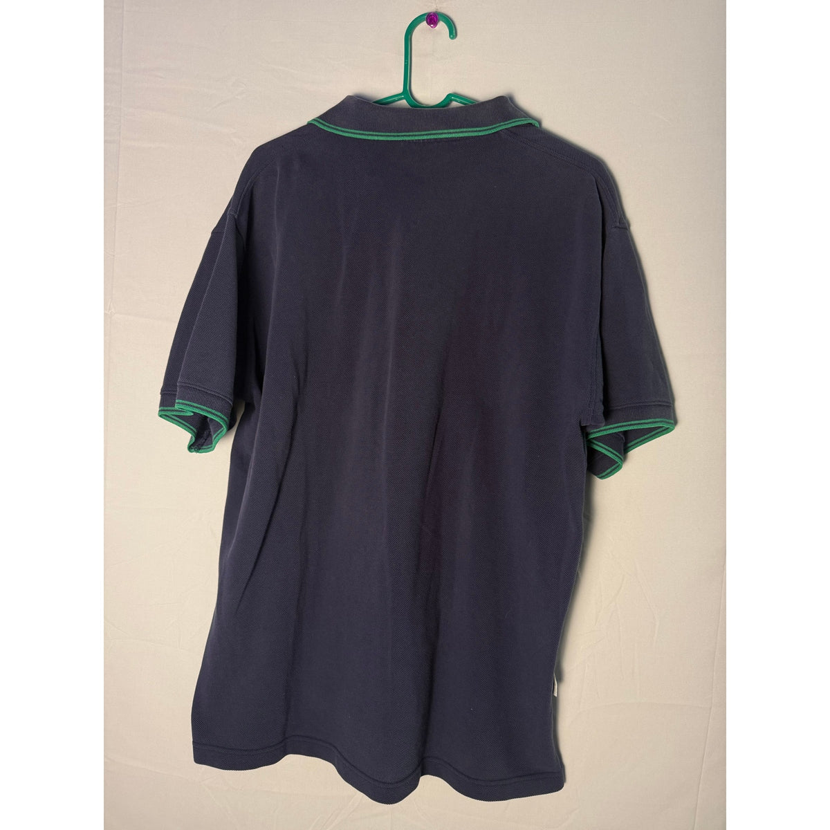 Looney Tunes Tasmanian Devil Embroidered Navy Green Polo Shirt Men's Size XL