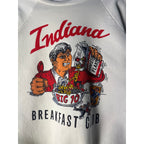 Fruit of the Loom Indiana BIG10 Breakfast Club Sweater White Pullover Size Large