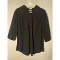 Harley Davidson Half-Cut Long Sleeve Black Button-Up Shirt 3/4 Sleeve Women's XL