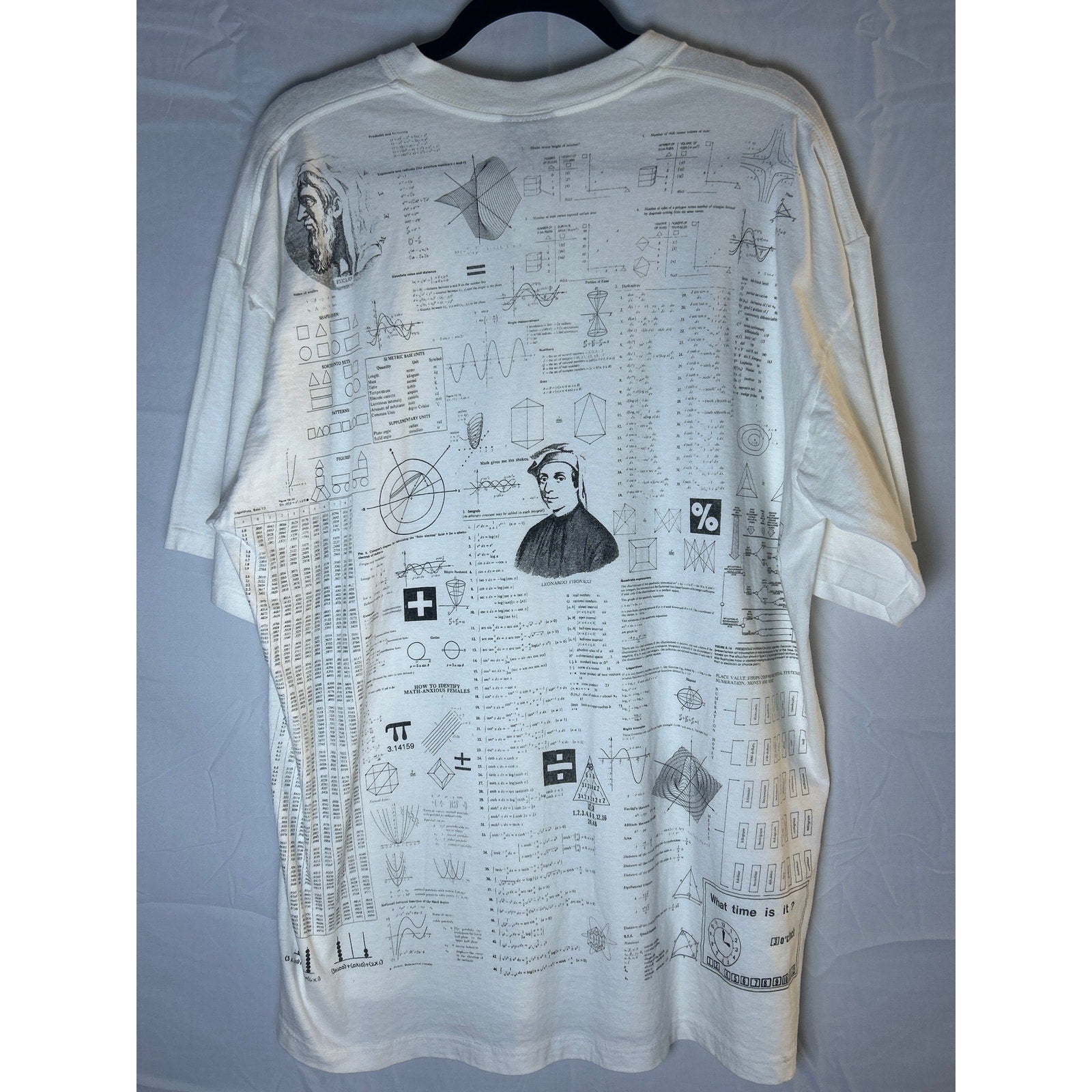 SOFFE Math Hurts Test Answer Short Sleeve White Black T-shirt Size XL