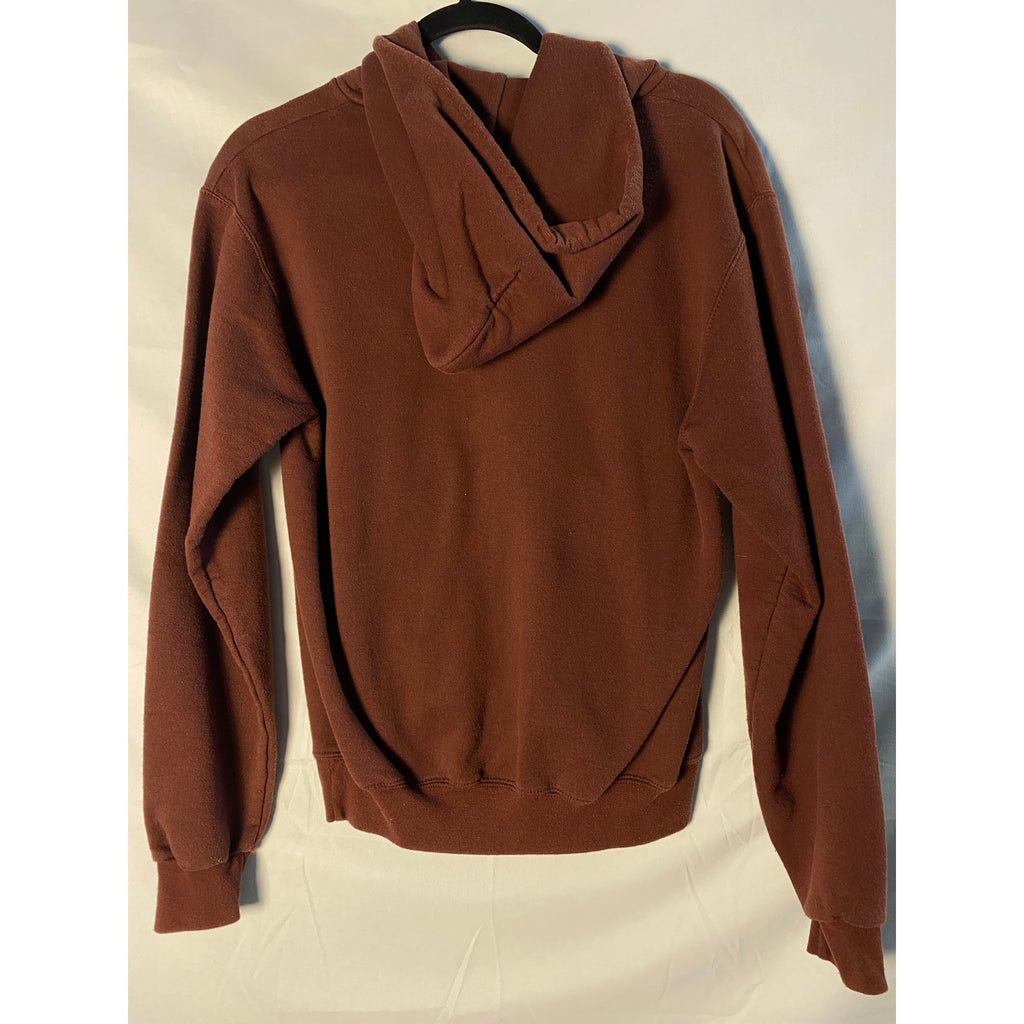 Hersheys Times Square Brown Pullover Hoodie Sweatshirt Men's Small Drawstring