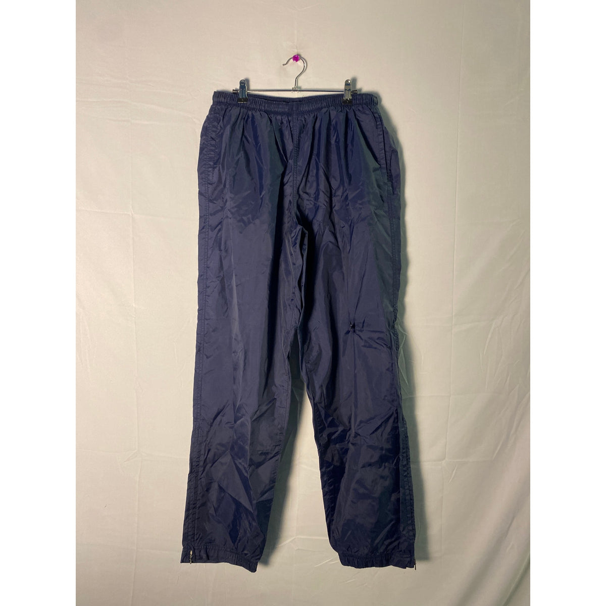 Nike Navy Blue Track Pants Men's Size XL Ankle Zip Pull On Pockets