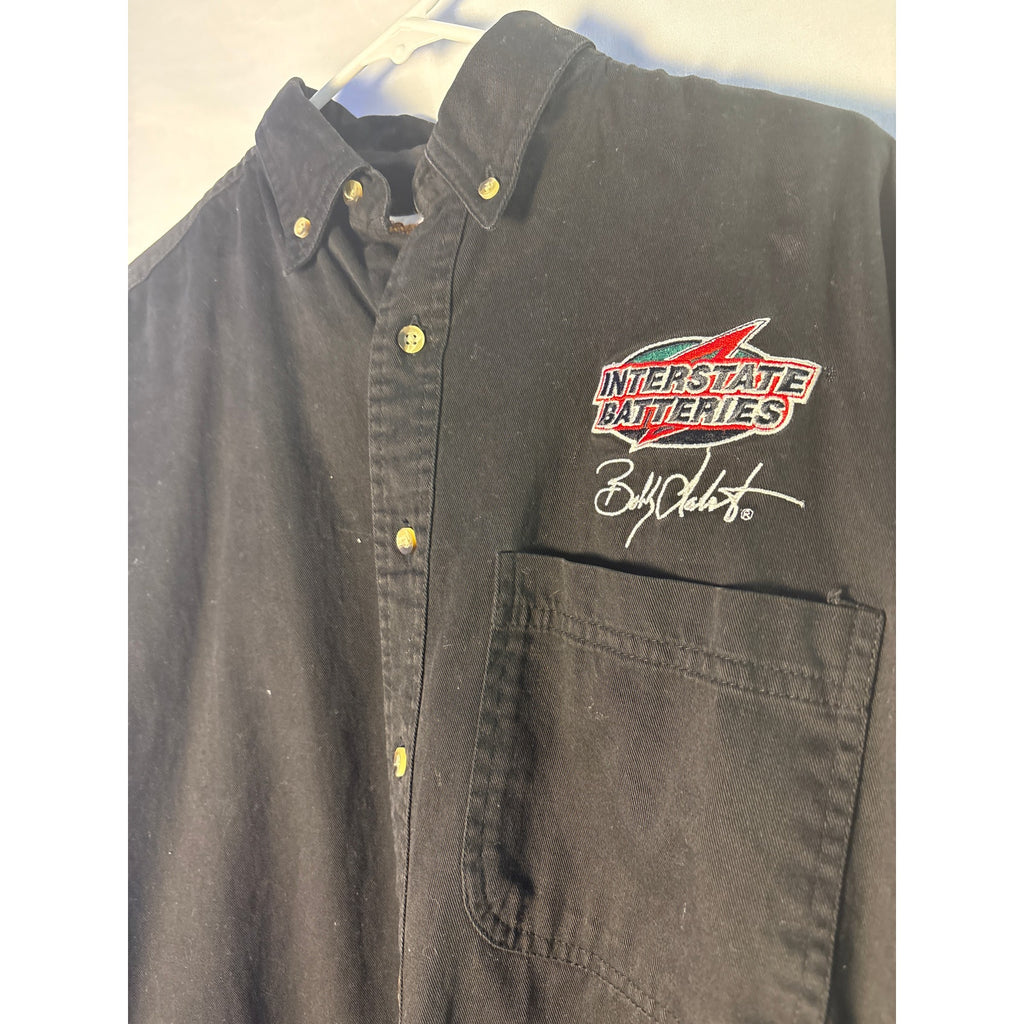 Winner’s Circle Bobby Labonte Racing Embroidered Black Button Down Men's Large