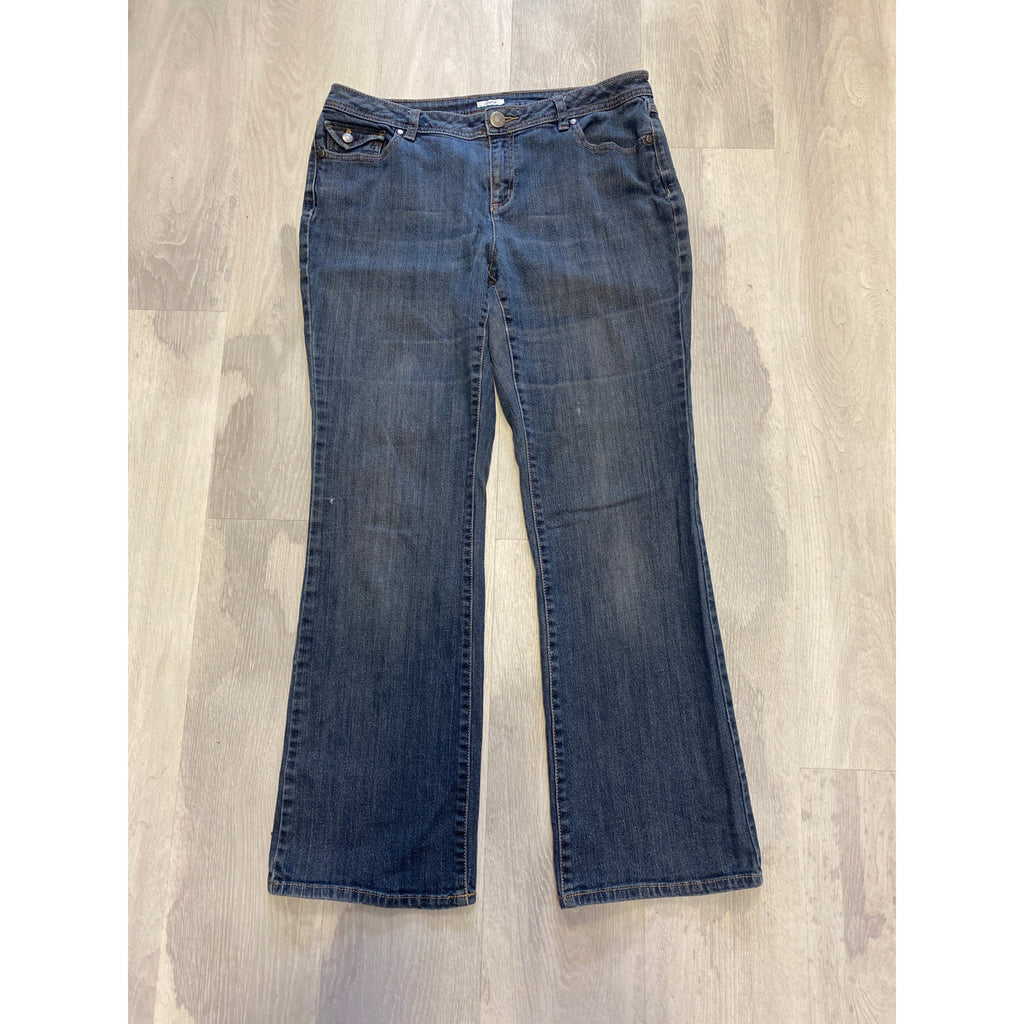 Liz Claiborne Bootcut Stretch Blue Denim Jeans Women's Size 12