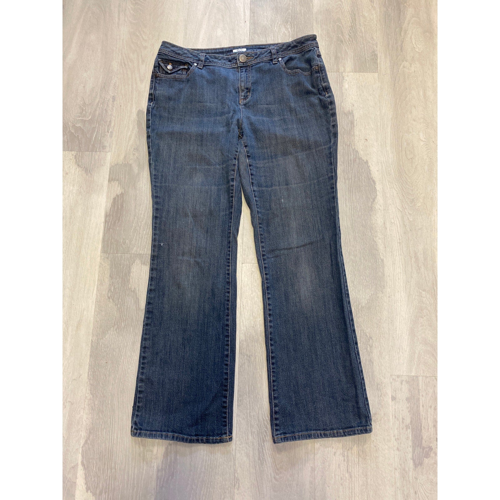Liz Claiborne Bootcut Stretch Blue Denim Jeans Women's Size 12