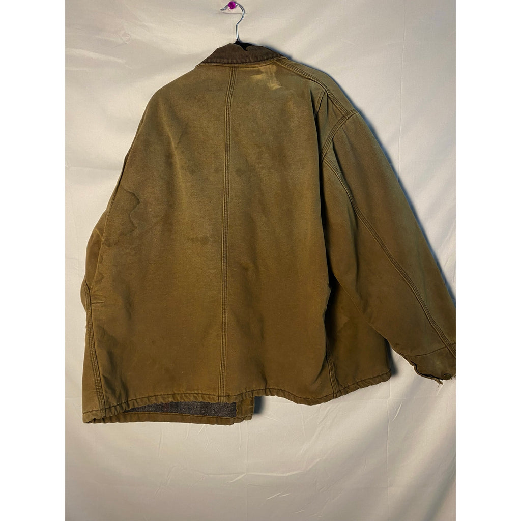 1999 Carhartt Blanket Lined Heavy Zip-Up Jacket w/Stains
