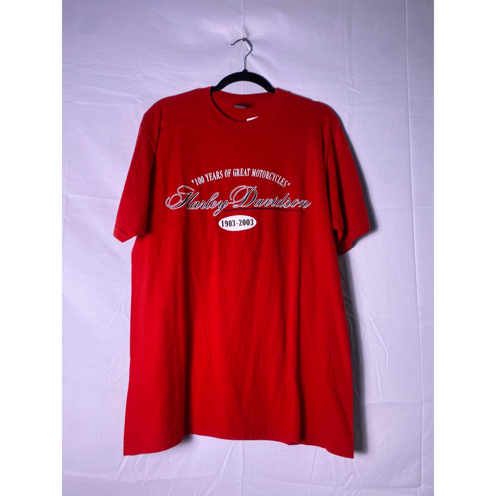 Harley Davidson 100 Years of Great Motorcycles Kenosha Wisconsin Red Shirt Large
