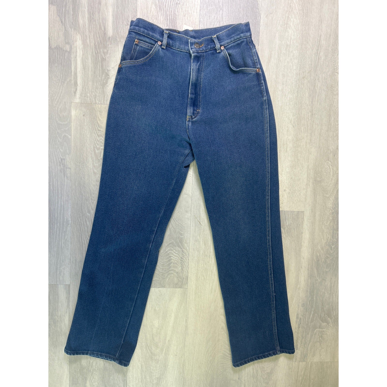 Lee Blue Denim Dark Wash Straight Leg 5-Pockets Jeans Women's Size 26?