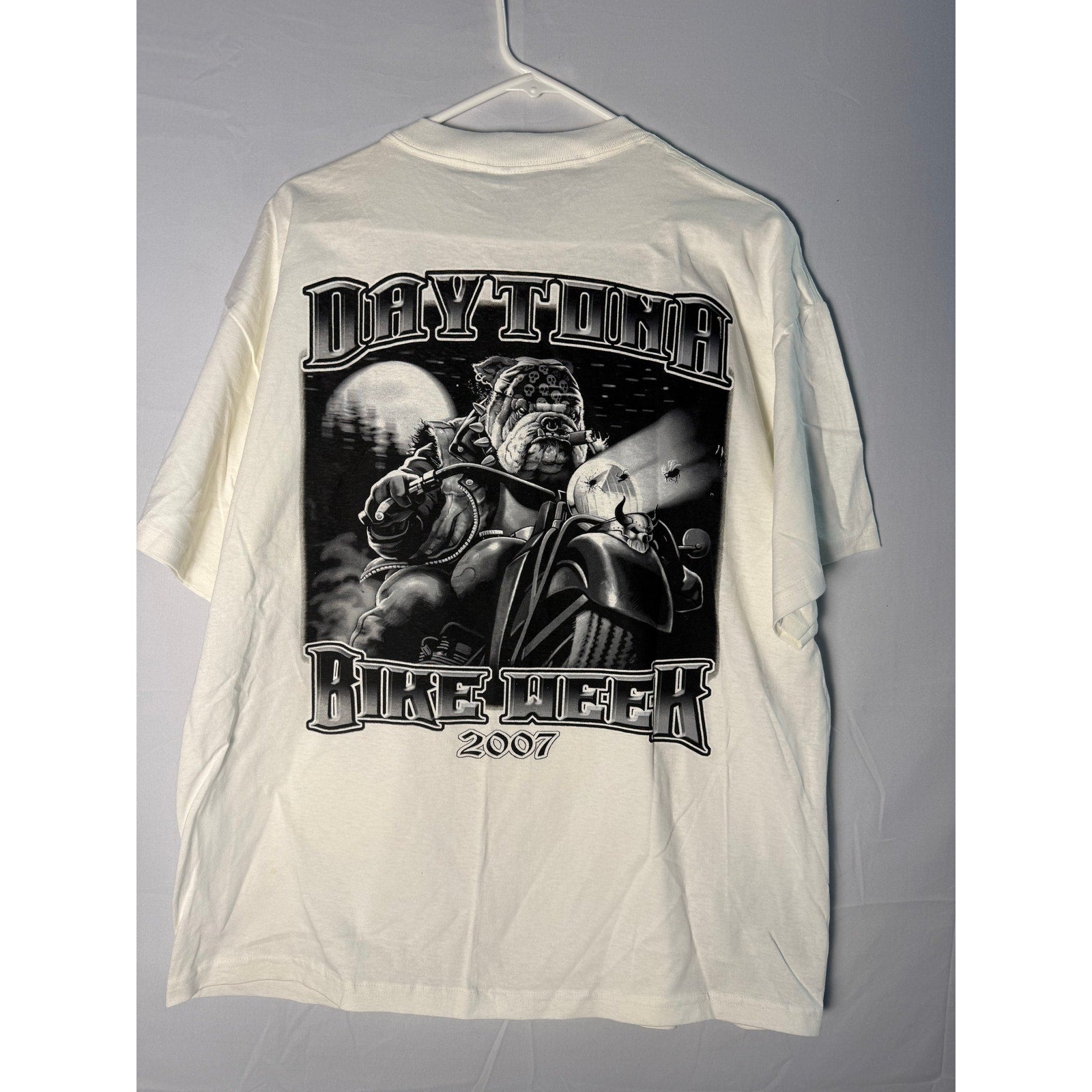 Delta Pro Weight Bike Week 2007 Daytona Print White Shirt Men's Size XL