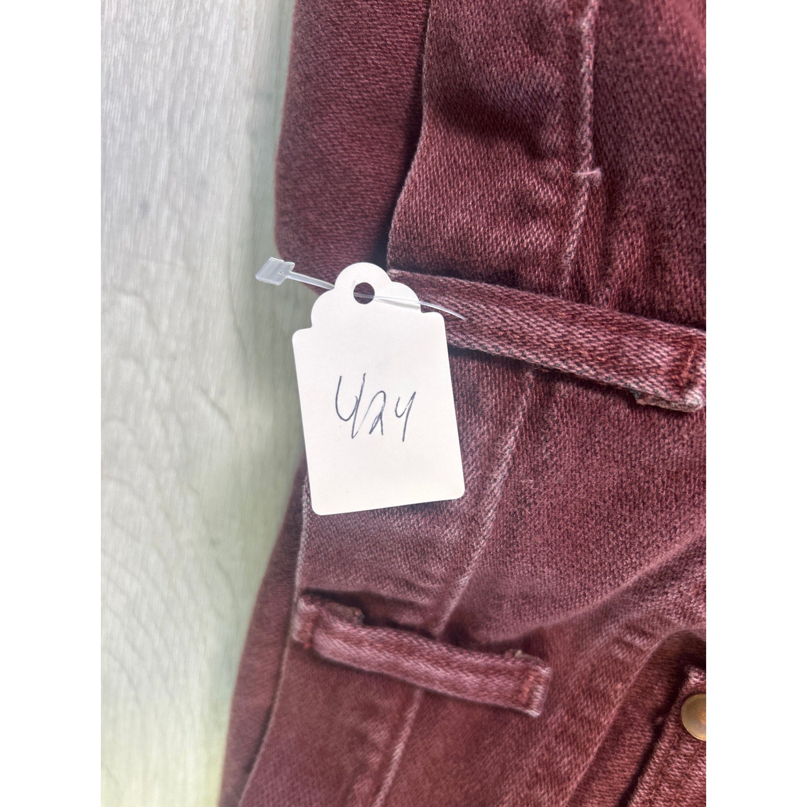 Wrangler Red Denim Dark Wash Straight Leg Jeans w/ Pockets Size 34?
