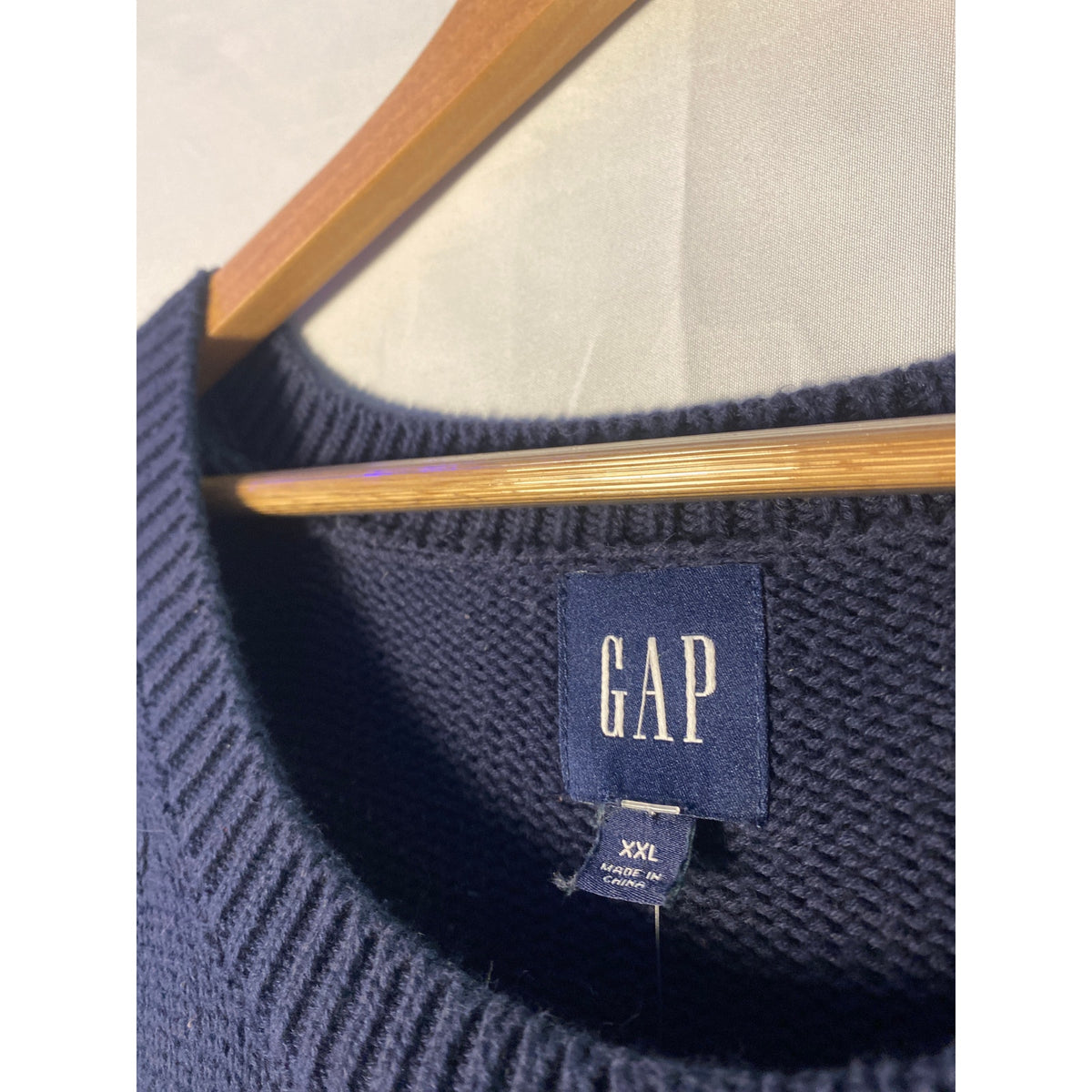 XXL Navy and Green Striped Gap Sweater