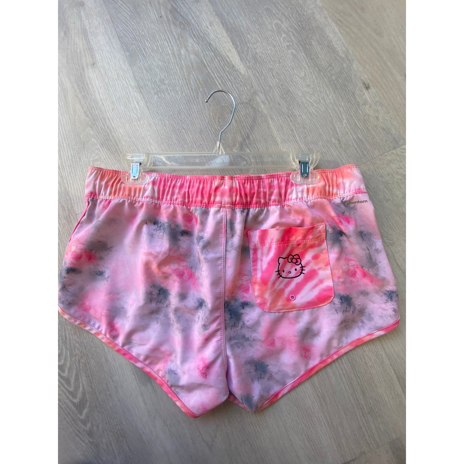 Hurley Hello Kitty Phantom Beachrider Tie Dye Boardshorts Pink Foam Womens Large