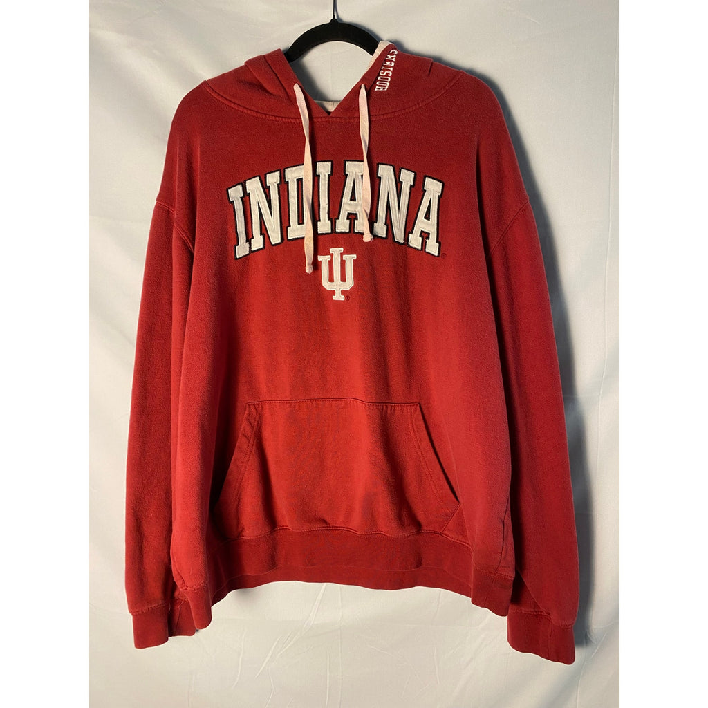 IU Indiana Embroidered Hoodie w/Stained Drawstrings