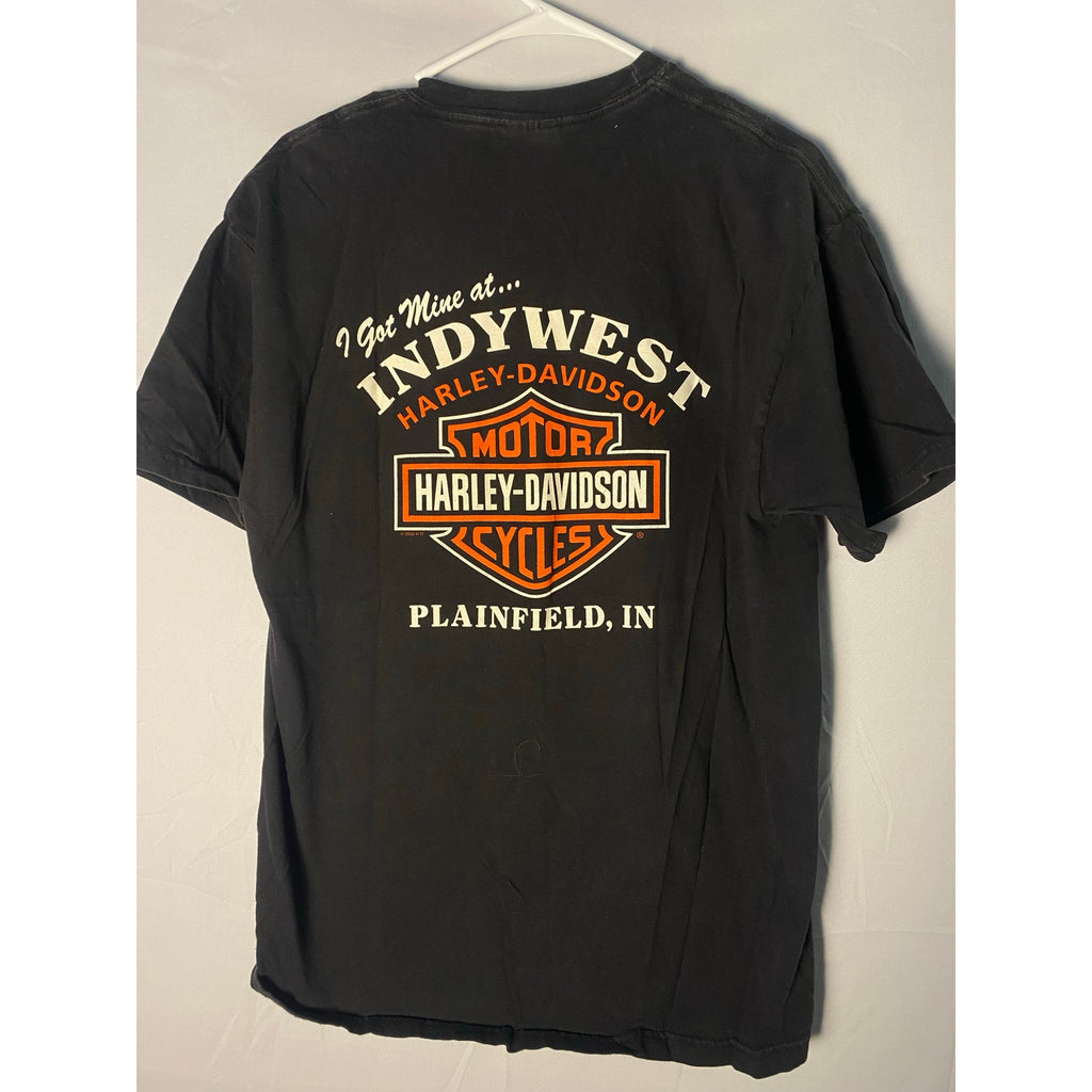Harley Davidson I Got Mine from INDYWEST Plainfield, Indiana Black Shirt Large