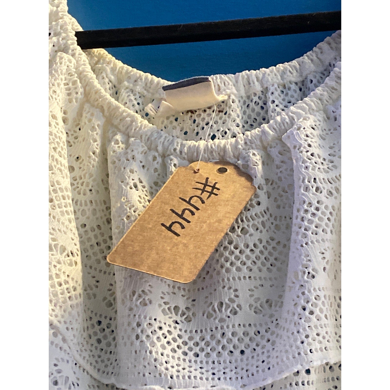 ROXY Off The Shoulder Cover Up Mini Dress in White Women's Size M/L