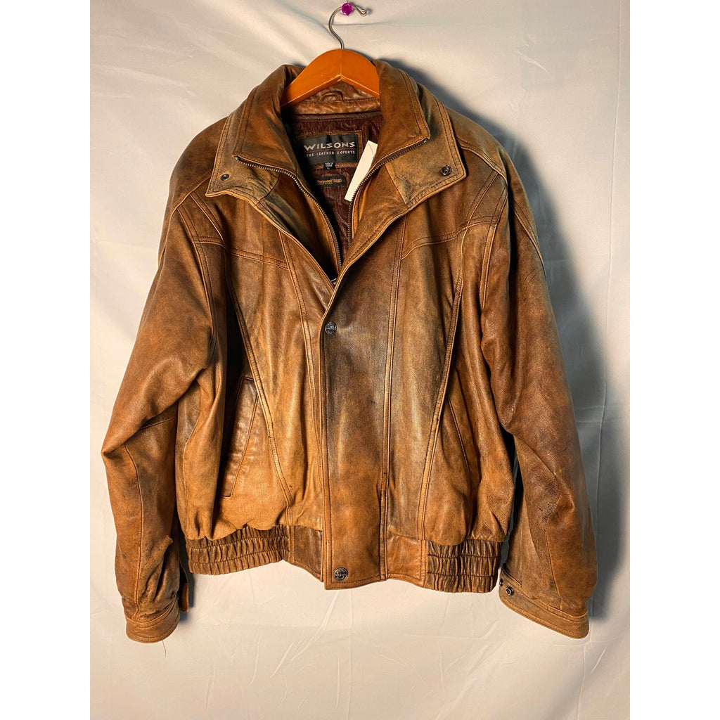 Vintage Wilsons Leather Experts Thinsulate Ultra Genuine Leather Bomber Jacket