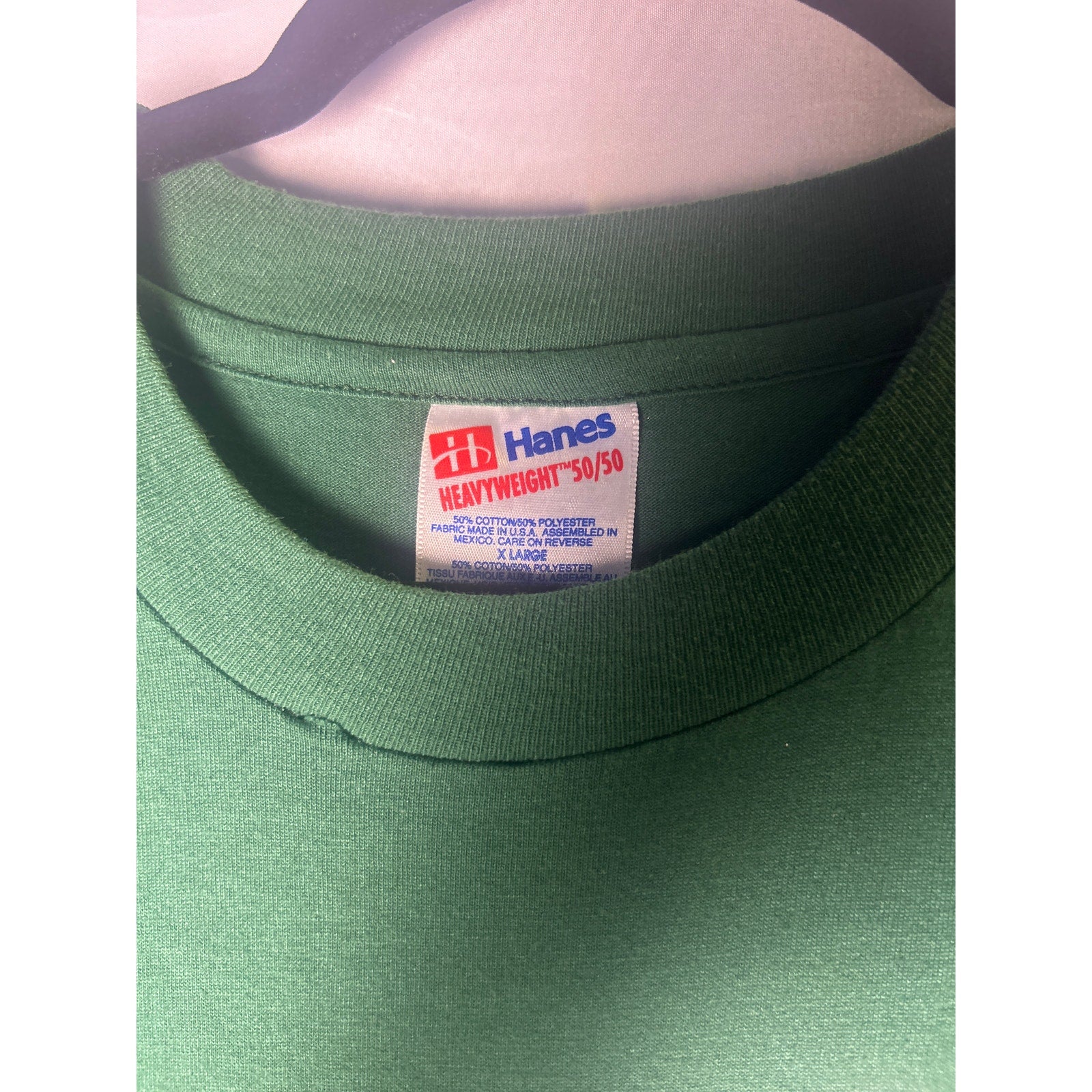 Hanes Dirty Dancing FILMED IN VIRGINIA AT MOUNTAIN LAKE Green Tee Shirt Size XL