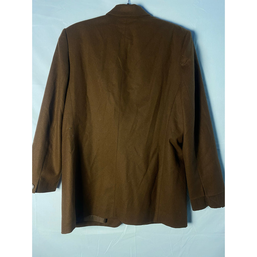 80s Vintage Pendleton Brown Wool Blazer Jacket Women's Large Career Business