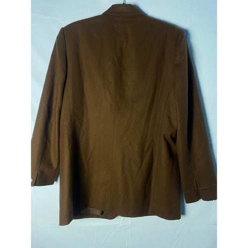 80s Vintage Pendleton Brown Wool Blazer Jacket Women's Large Career Business