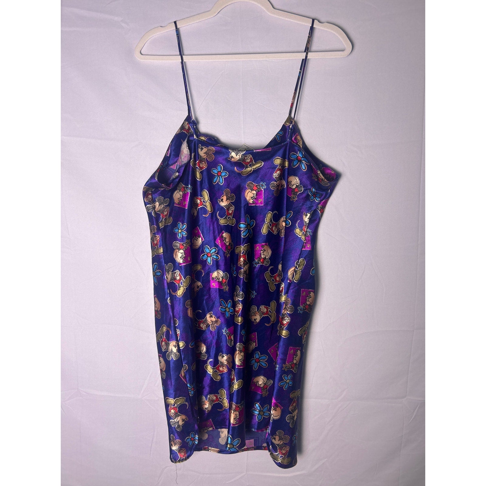Vintage Y2K Mickey & Co. Navy Blue Disney Mickey Mouse Slip Dress Women's Large
