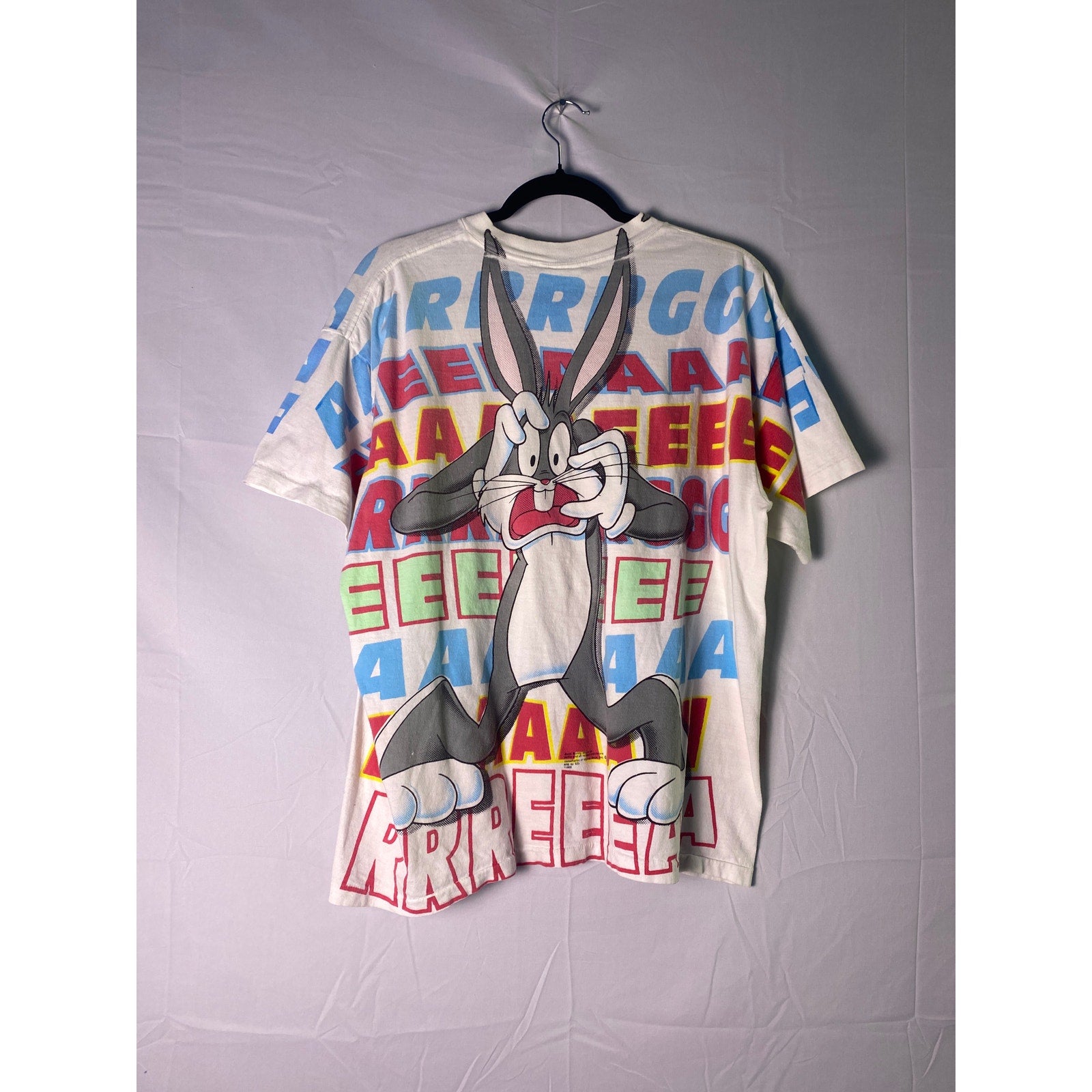 Bugs Bunny All Over Graphic Print T-shirt Women's Size XL