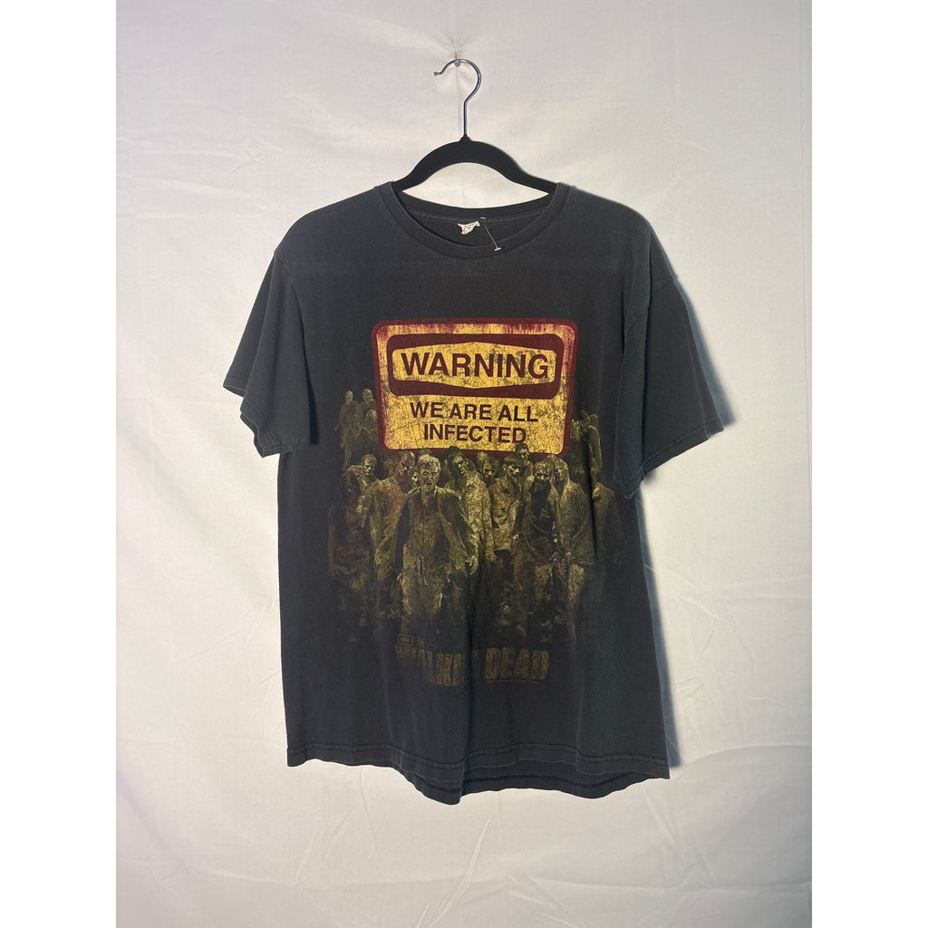 The Walking Dead We Are All Infected Graphic Short Sleeve Shirt Adult Size Large