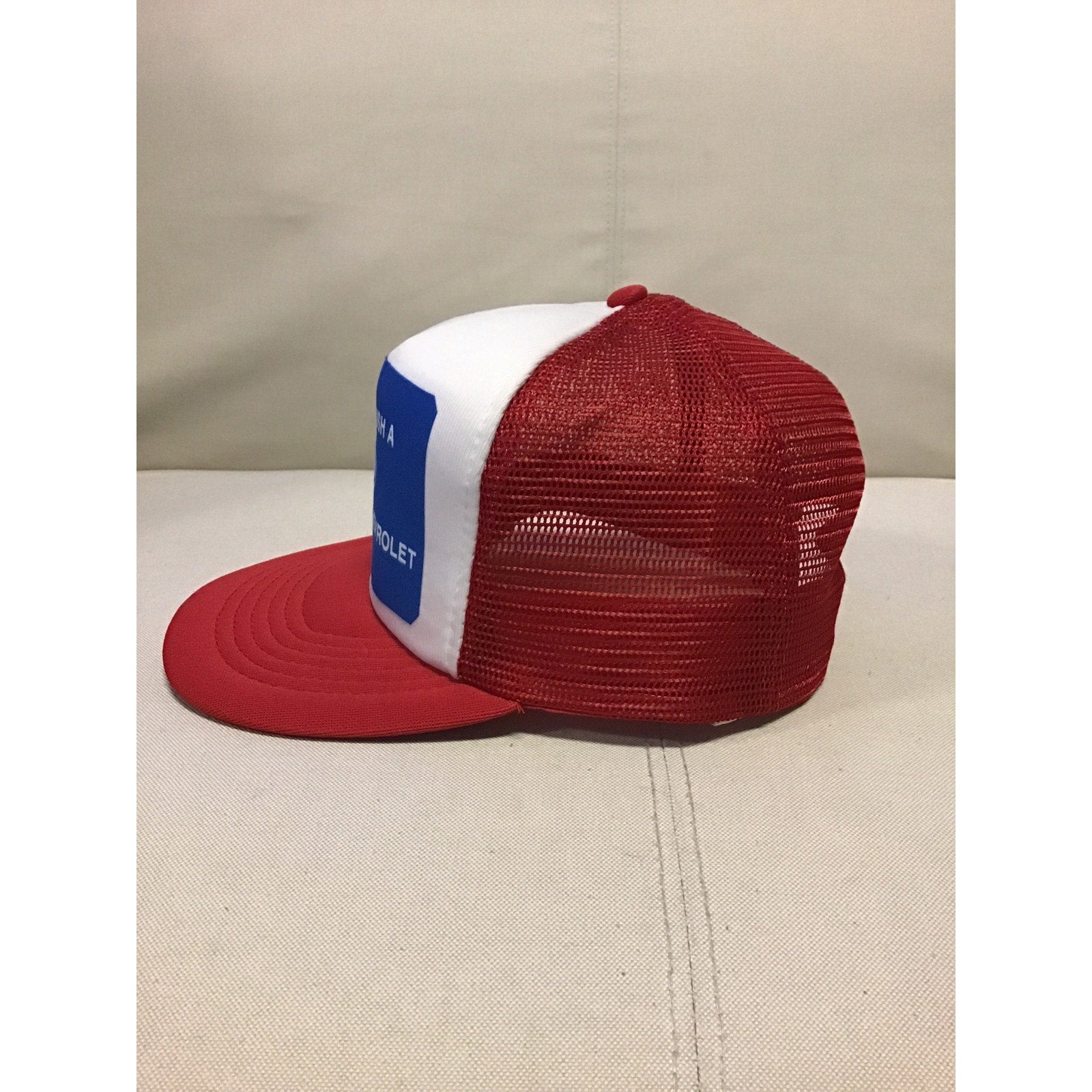 I'd Rather Push A Ford Than Drive A Chevrolet Mesh Snap Back Trucker Hat Red