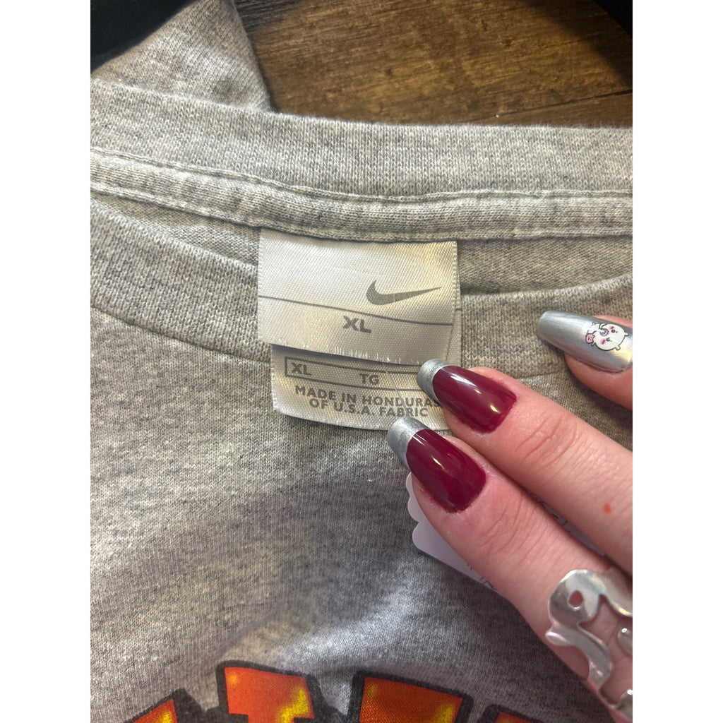 Nike Printed Logo Gray Crewneck T-shirt Men's Size XL