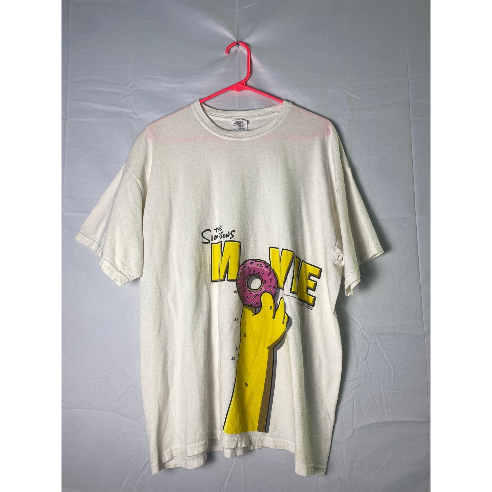 The Simpsons Movie 2006 Promo TV Graphic Cartoon Donut T-shirt Men's Size XL