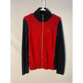 Ralph Lauren Two Toned Full Zip Cardigan Knit Sweater Mock Neck Women's Medium