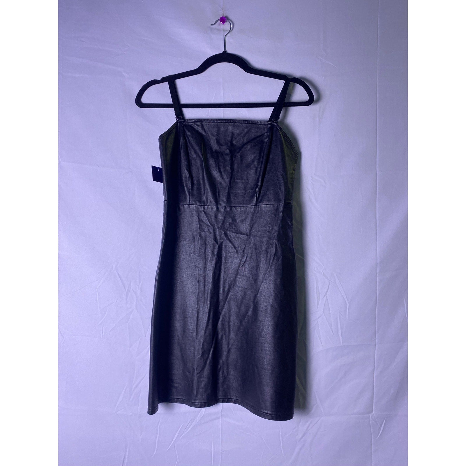 Forever 21 Black Faux Leather Bodycon Mini Dress