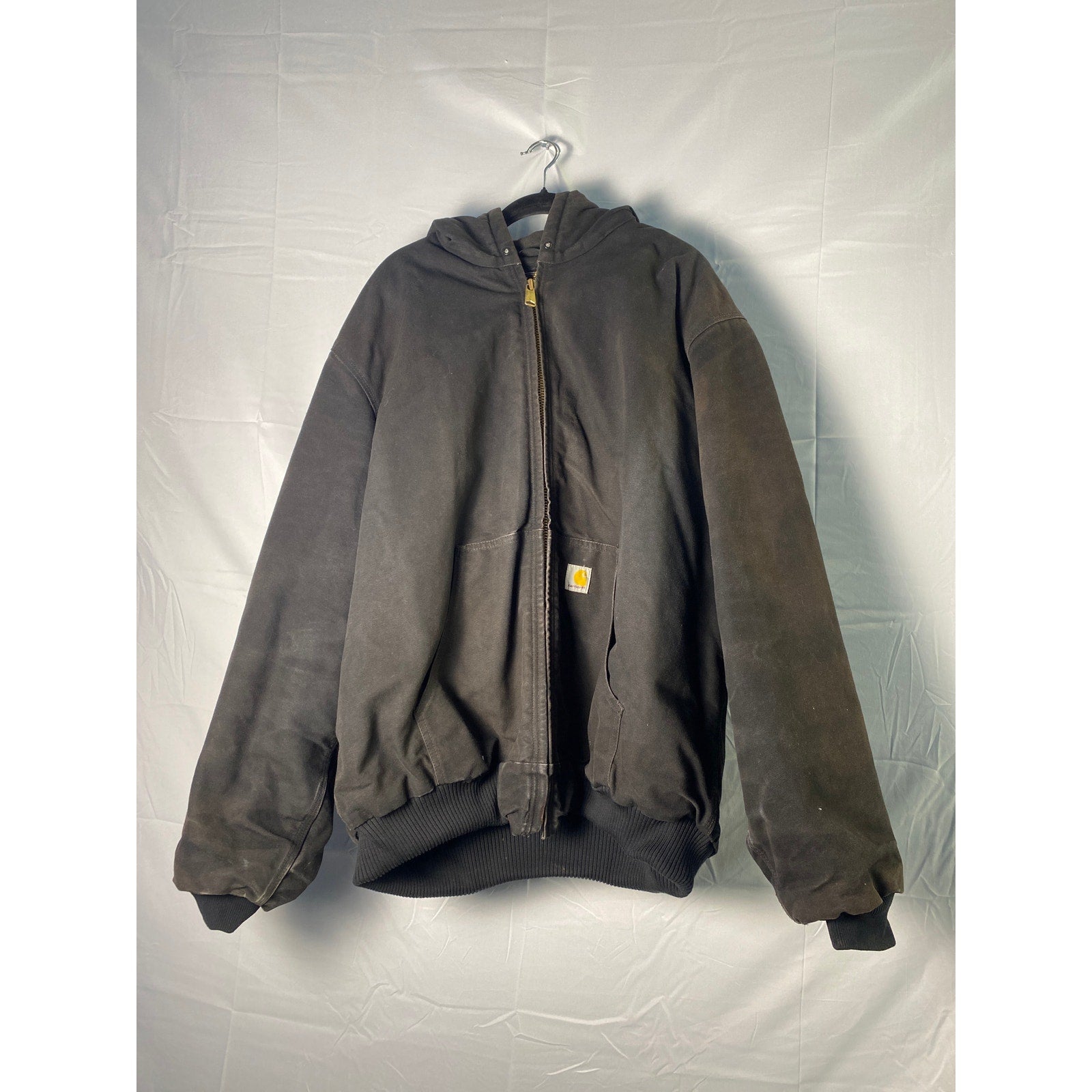 Carhartt Flannel-Lined Full Zip Hoodie Active Jacket J140 Loose Fit Men's 2XLT