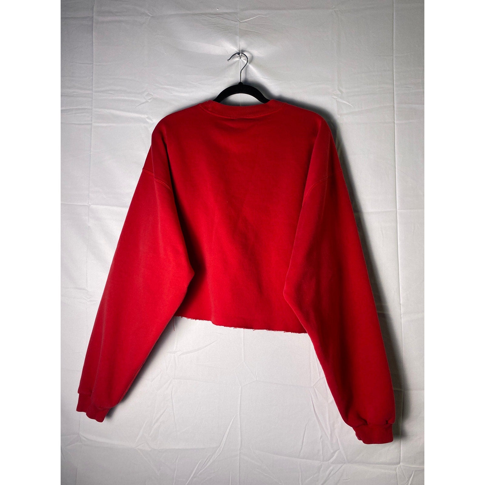 Nike Indiana University Hoosiers Red Cropped Cut-Off Sweatshirt Women's Size XL