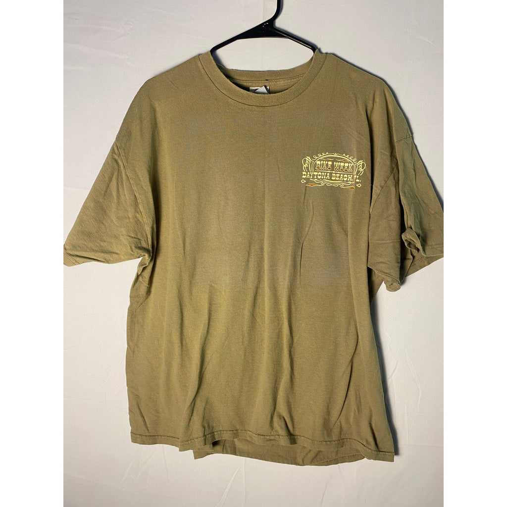 Y2K Delta 66th Anniversary Bike Week Daytona Beach, Florida Brown Shirt Size XL