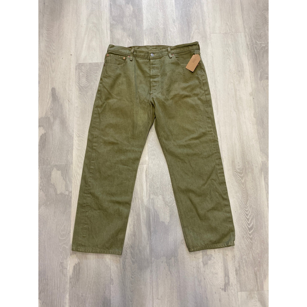 Y2K Levi's 501 Straight Leg Jeans Green Dark Wash Men's Size 38x30